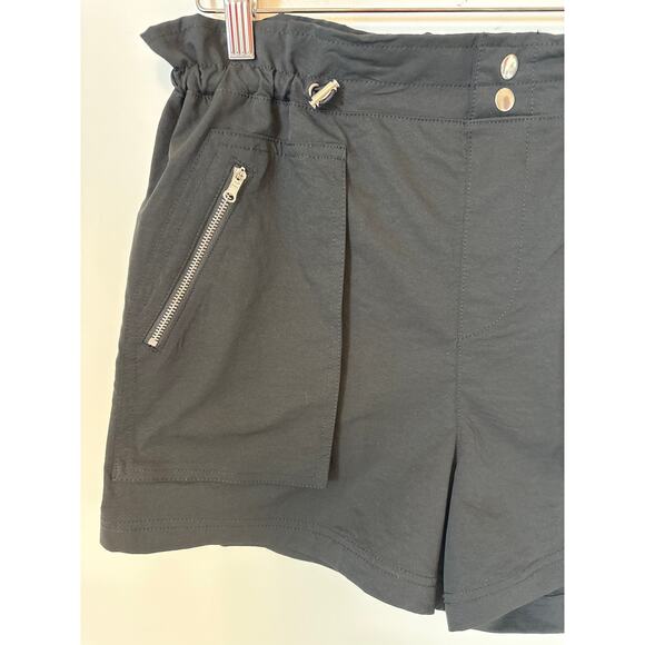 Calia Journey Collection High Rise Paperbag Shorts Black Relaxed Size M Casual - Picture 3 of 12